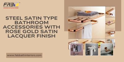 Steel Satin Type Bathroom Accessories | Fab Bath Interiors