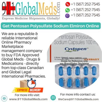 https://www.911globalmeds.com/buy-pentosan-polysulfate-sodium-elmiron-online - If you're looking to order Elmiron, purchasing online can be a hassle-free process. Simply find a trusted online pharmacy, select the desired quantity and dosage, and complete the ordering process. Ensure that you follow all instructions provided by your healthcare provider and the pharmacy. With the convenience of online shopping, you can have your medication delivered directly to your doorstep. Order Elmiron online today and enjoy the peace of mind that comes with easy and efficient purchasing.