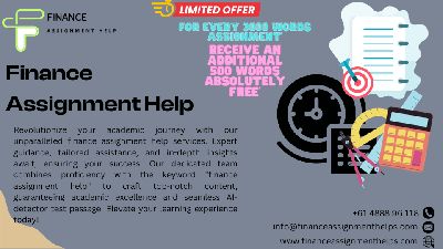 Finace Assignment Help - Get best Offers
https://financeassignmenthelps.com/