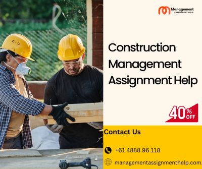 Discover the pinnacle of Construction Management Assignment Help in Australia with our comprehensive and expert services. We pride ourselves on delivering top-tier assistance for students navigating the intricacies of construction management coursework. Our dedicated team of professionals is committed to providing unparalleled support, ensuring that your assignments meet the highest standards. From project planning to risk management, our assistance covers a spectrum of topics, helping you excel in your academic pursuits.
Visit Us: https://www.managementassignmenthelp.com.au/