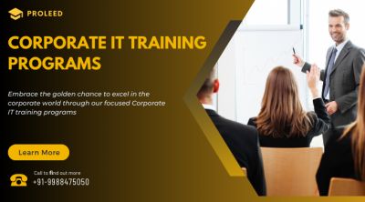 Corporate IT Training Programs

Embrace the golden chance to excel in the corporate world through our focused Corporate IT training programs. With us, you can upgrade your skills, broaden your knowledge, and elevate your earning potential to new heights. Don't settle for less when you can choose the path of success and unlock endless possibilities. Take the first step toward a brighter future by enrolling with us today!

https://proleed.academy/corporate-training.php