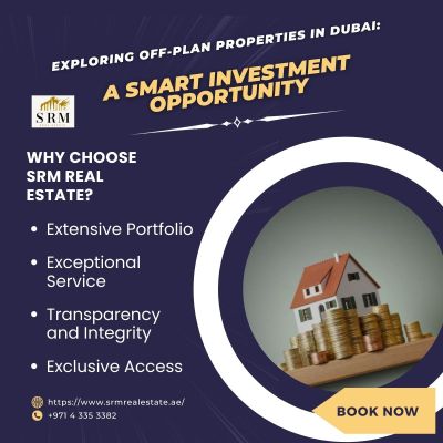 Off-plan properties in Dubai for sale highlight an excellent investment opportunity for savvy investors willing to get exposure to the thriving real estate market of the city. Careful consideration, strategic planning, and due diligence may help investors leverage their off-plan investments to achieve long-term financial growth and diversification.

Website Link -  
https://www.srmrealestate.ae/off-plan-properties-in-dubai-for-sale-your-ultimate-guide/