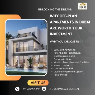 Buying off-plan properties for sale in Dubai offers you the opportunity to customize certain aspects of the property according to your preferences. Whether it's selecting the floor plan, interior finishes, or even layout modifications, you can tailor the apartment to align with your aesthetic and functional requirements, thereby creating a space that truly feels like home.
 
https://www.srmrealestate.ae/off-plan-properties-in-dubai-for-sale-your-ultimate-guide/