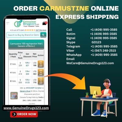 Order Carmustine Online - Express Shipping

https://www.genuinedrugs123.com/buy-carmustine-online

Get BICNU / Carmustine online with express shipping for speedy delivery. Our reliable store ensures high-quality health treatment products to help manage disease conditions. Enjoy safe transactions and dedicated customer support throughout your ordering process.

Read: CARMUSTINE BICNU MEDICATION PATIENT INFORMATION

https://www.genuinedrugs123.com/info/carmustine-bicnu-patient-information-leaflet-in-english