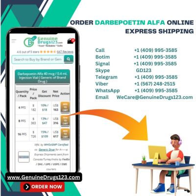 Order Darbepoetin Alfa Online - Express Shipping

https://www.genuinedrugs123.com/buy-darbepoetin-alfa-online

Order Darbepoetin Alfa online with our express shipping service for speedy delivery to your access. We ensure quality products sourced from trusted suppliers. Enjoy safe transactions and brilliant customer support. Get the treatment you need today with convenient online ordering and swift shipping options tailored to your needs.

Read: DARBEPOETIN ALFA ARANESP MEDICATION PATIENT INFORMATION

https://www.genuinedrugs123.com/info/darbepoetin-alfa-aranesp-patient-information-leaflet-in-english