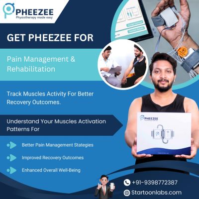 Unlock the future of rehabilitation with Pheezee, the cutting-edge solution from Startoon Labs! Say goodbye to uncertainties in patient progress tracking during physiotherapy, neurological, or musculoskeletal rehabilitation. Pheezee offers a comprehensive solution with real-time motion and EMG monitoring, utilizing advanced analysis techniques for precise recovery evaluation.
Experience the convenience of remote accessibility for doctors, enabling them to monitor patients' progress visually and make informed decisions. Pheezee ensures accurate tracking and monitoring, empowering healthcare professionals to deliver optimal care. Revolutionize your approach to patient rehabilitation with Pheezee, the key to enhanced decision-making and successful recovery journeys.
Visit Startoon Labs at https://startoonlabs.com/bookpheezee/  to explore the future of patient-centric care. Embrace Pheezee and redefine rehabilitation excellence!